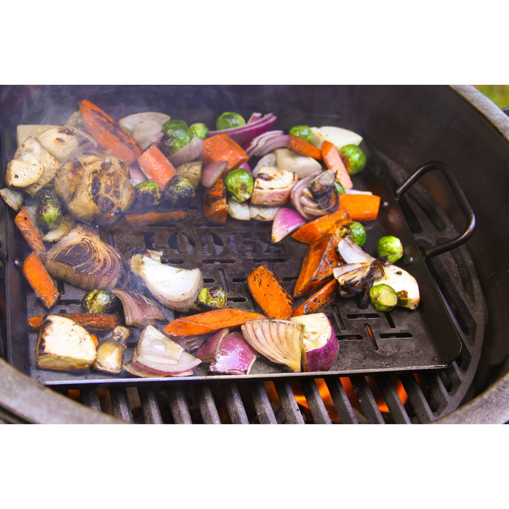 Lodge 13x22 x 12x22 Seasoned Carbon Steel Grilling Pan, Crsgp12