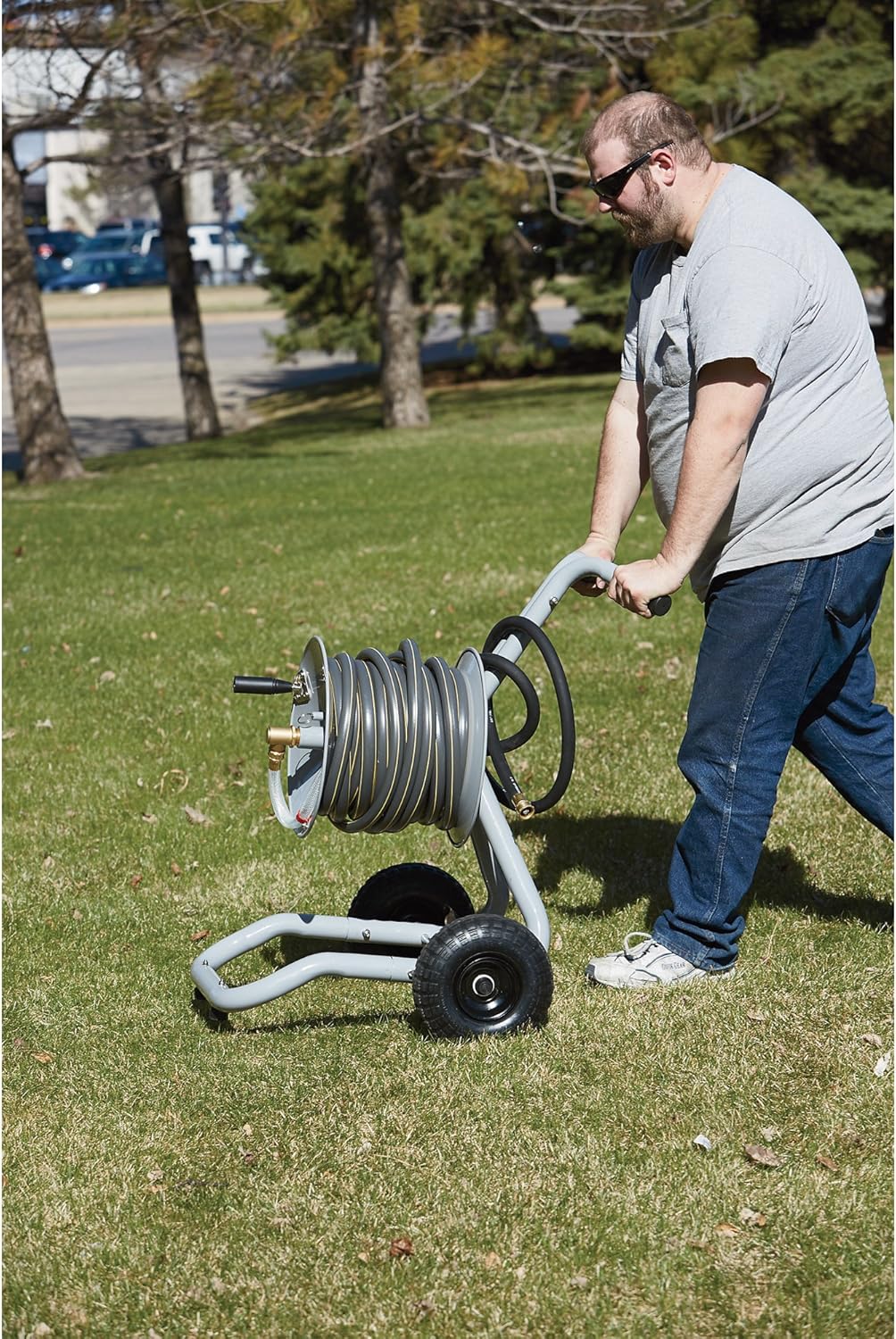 Strongway Garden Hose Reel Cart - Holds 5/8in. x 150ft. Hose