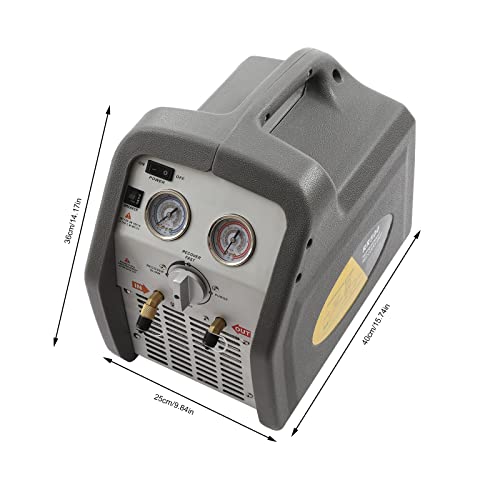 LOYALHEARTDY Refrigerant Recovery Machine AC Oil-Less Portable Refrigerant Recycling Machine HVAC Refrigerant Recovery Unit Air Conditioning Repair Tool for Both Liquid and Vapor Refrigerant