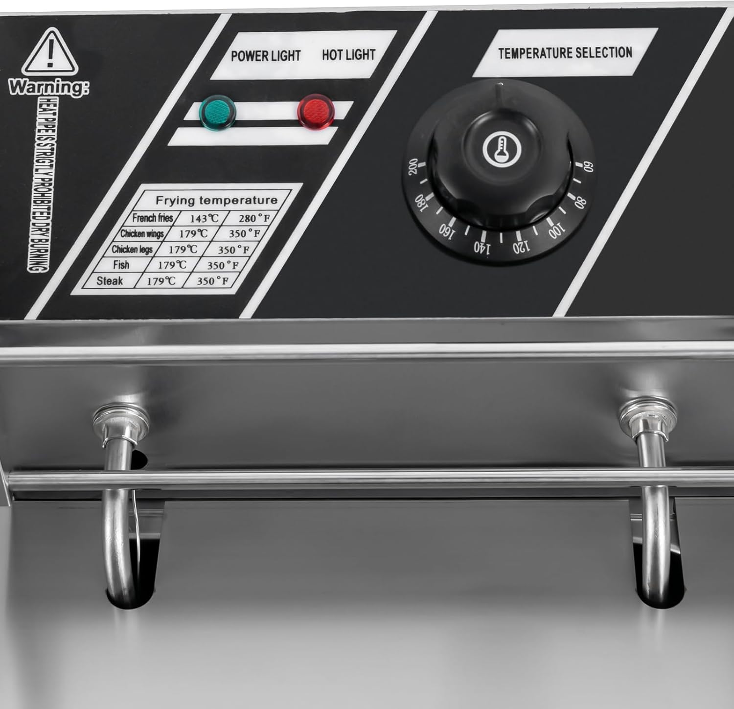 12L Electric Stainless Steel Deep Fryer with 1 Large and 2 Small Frying Baskets, 1.7KW+1.7KW 110V Countertop Deep Fryer Accurate Temperature Control Oil Fryer Kitchen Large-Capacity Frying Machine