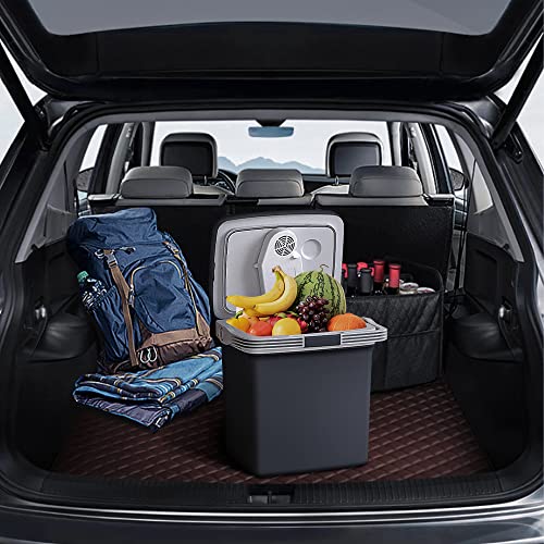 TREFAN Electric Cooler & Warmer 28 Quarts/26L Car Refrigerator 12V Car Coolers for Travel Plug in, Electric Coolers for Vehicles Truck AC/DC, Portable Refrigerator for Car, Camping, RV, Van, Boat