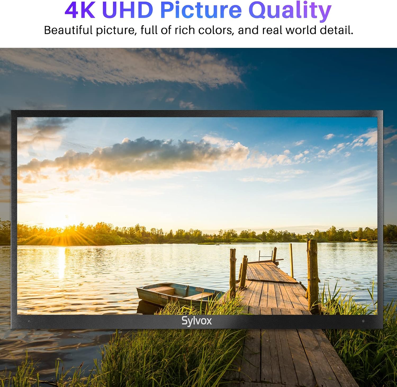 SYLVOX 43” Outdoor Smart TV with TV Mount, Outdoor TV 4K UHD, Voice Remote Control, Google Play Support Support Download APPs, Chromecast Built-in (Deck Pro Series)