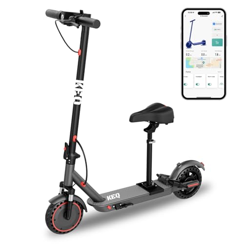 KEQ Electric Scooter for Adults Commuting, Foldable and Portable 8.5"/10" Tires,19/22Mph,350W/500W Motor, 21-30 Miles Range,Foldable E-Scooter with Dual Brake and Suspension,APP Control（K01Pro/KL09）