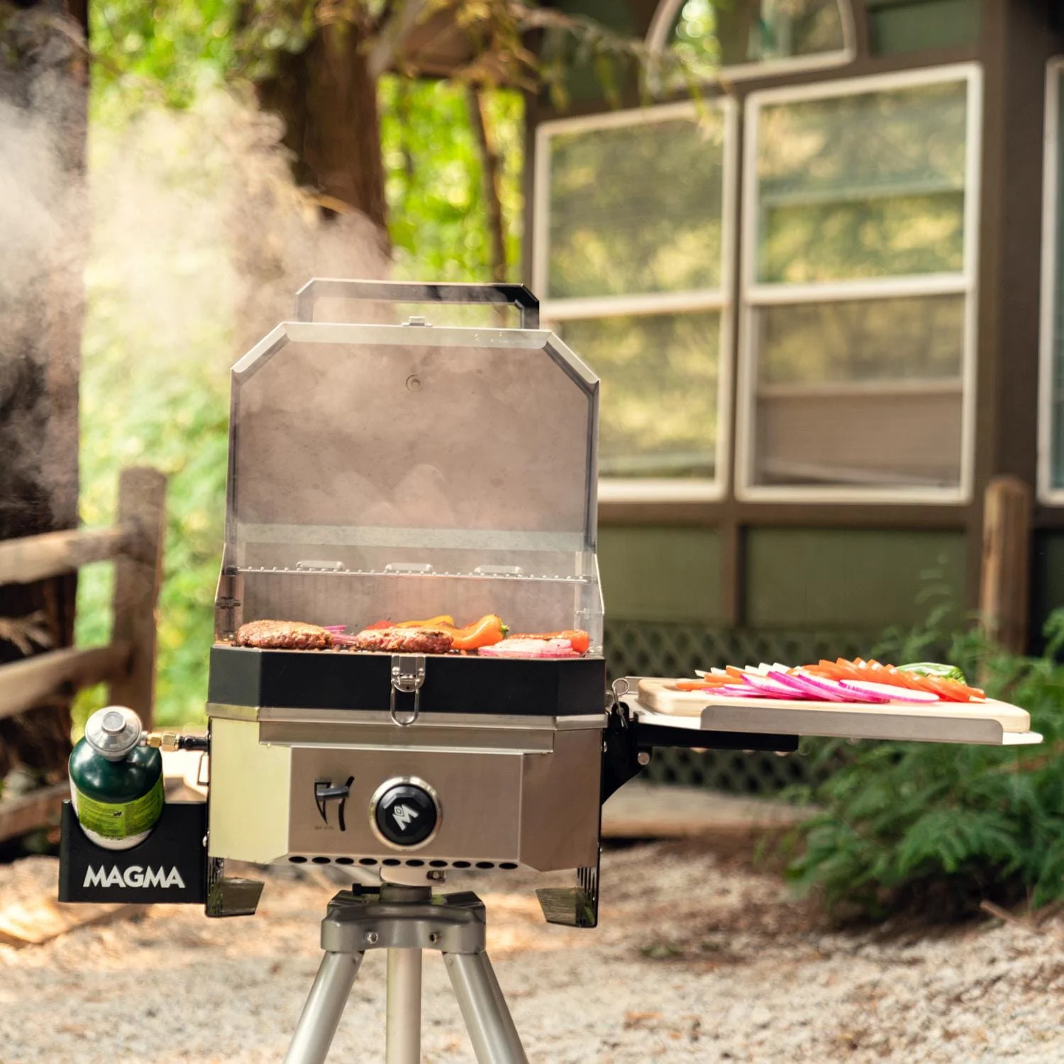 Magma Crossover Single Burner Camping Stove With Grill Top