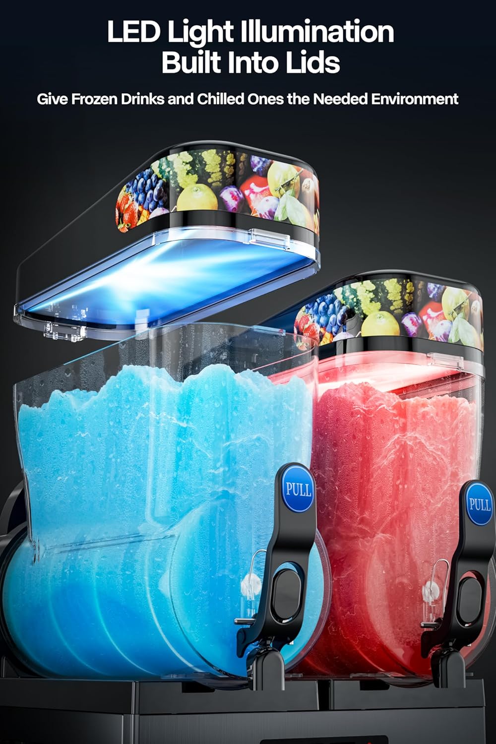 Commercial Slushie Machine, 30L Frozen Drink Margarita Machine Smoothie Slushy Maker Stainless Steel 110V, 1000W, 8 Gallon