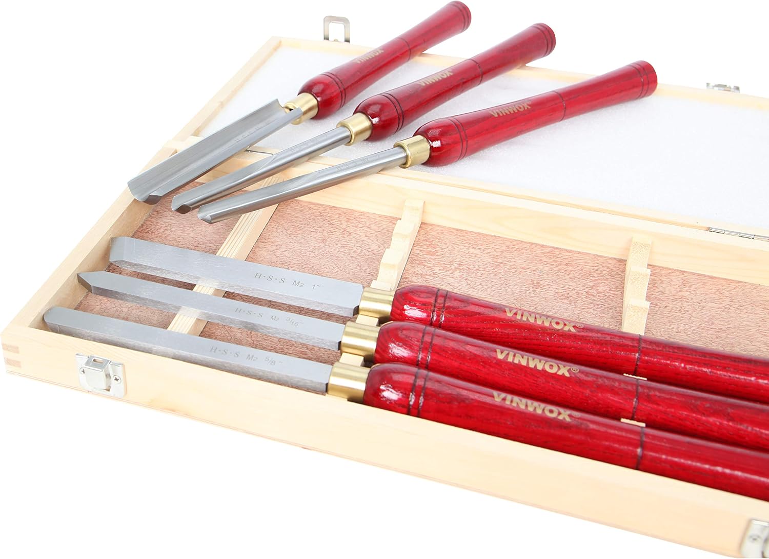 VINWOX 3 PCS Carbide Wood Lathe Turning Tool Set, Carbide Lathe Turning Tool, Carbide Turning Tool, Including Rougher, Finisher, Detailer, Pen Turning tool, Pen Making
