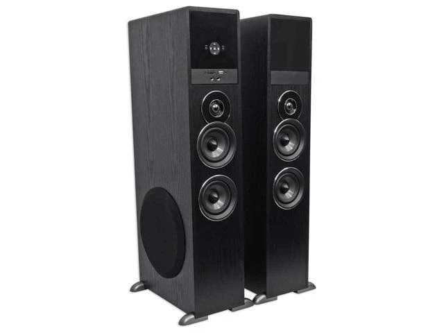 Rockville TM80B Bluetooth Home Theater Tower Speaker System w/2 8x22 subwoofers!