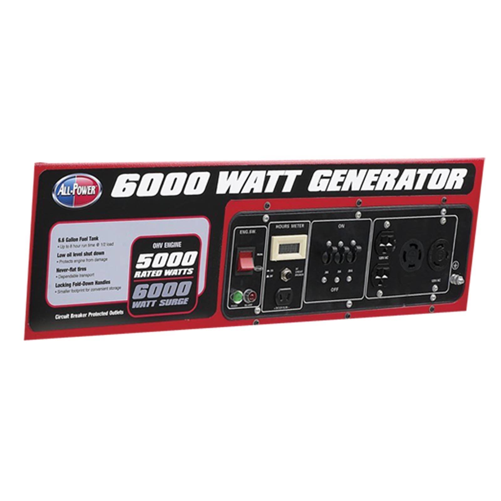 All-Power America Portable Generator - APGG6000, 6000 Watt, Gas