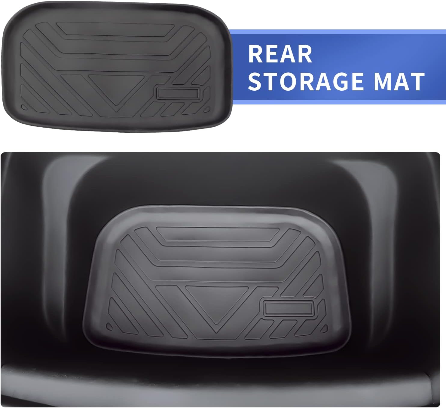 Sumli Trunk Mat for Tesla Model Y Trunk Mat Cargo Liner, 3PCS Frunk Storage Mats TPE 2021-2022 Tesla Model Y Accessories (Front Trunk Mat+ Rear Storage Mat+ Rear Trunk Mat)