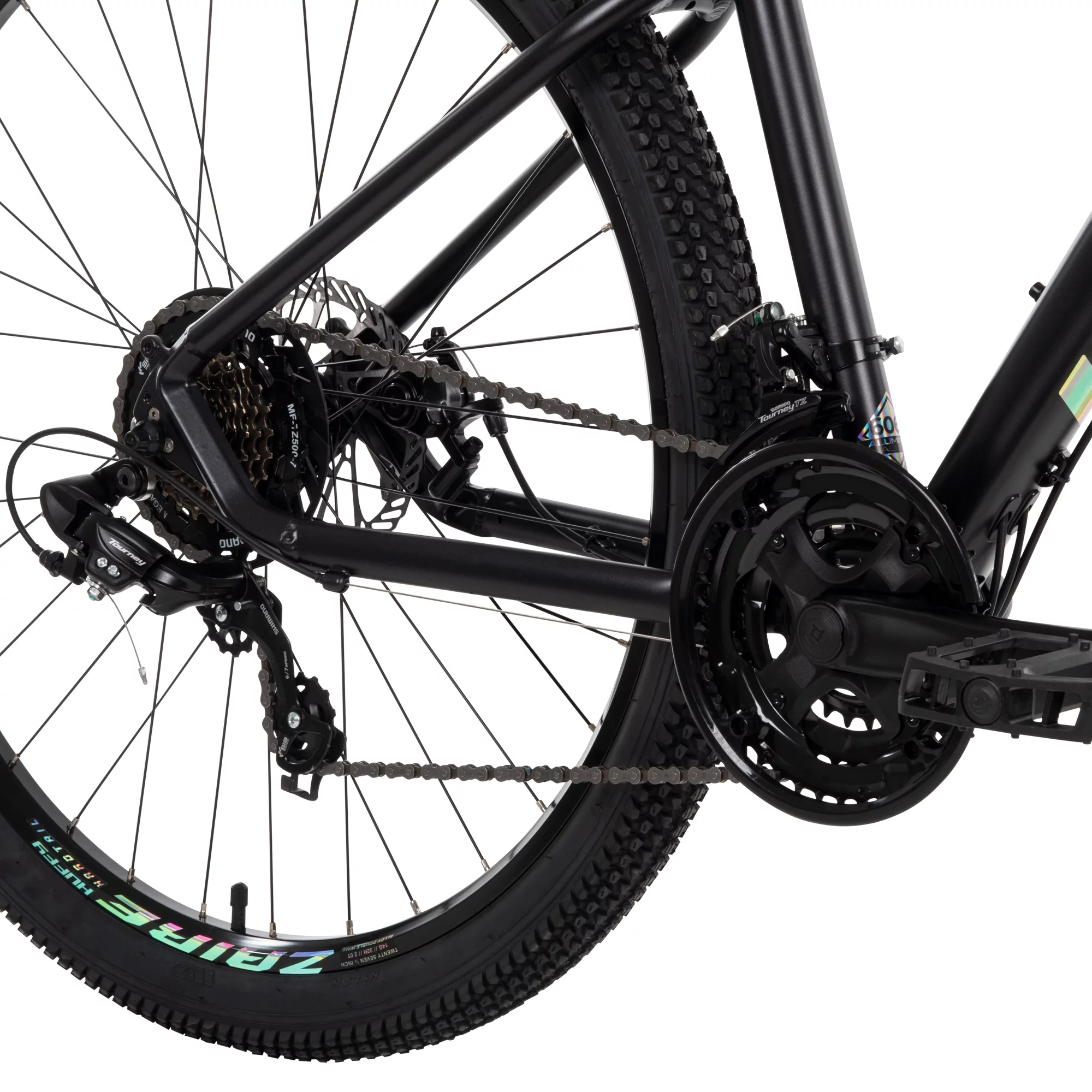 Huffy Zaire Mens' 27.5" 21 Speed Aluminum Hardtail Mountain Bicycle, Black