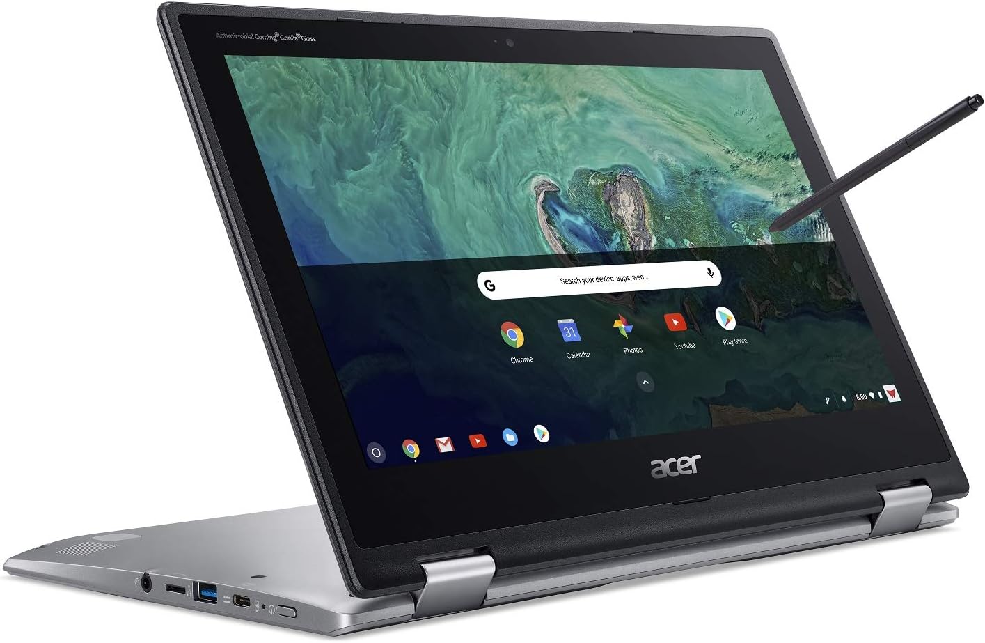 Acer Chromebook Spin 11 Convertible Laptop, Intel Celeron N3350, 11.6" HD Touch Display, 4GB DDR4, 32GB eMMC, 802.11ac WiFi, Wacom EMR Pen, CP311-1HN-C2DV