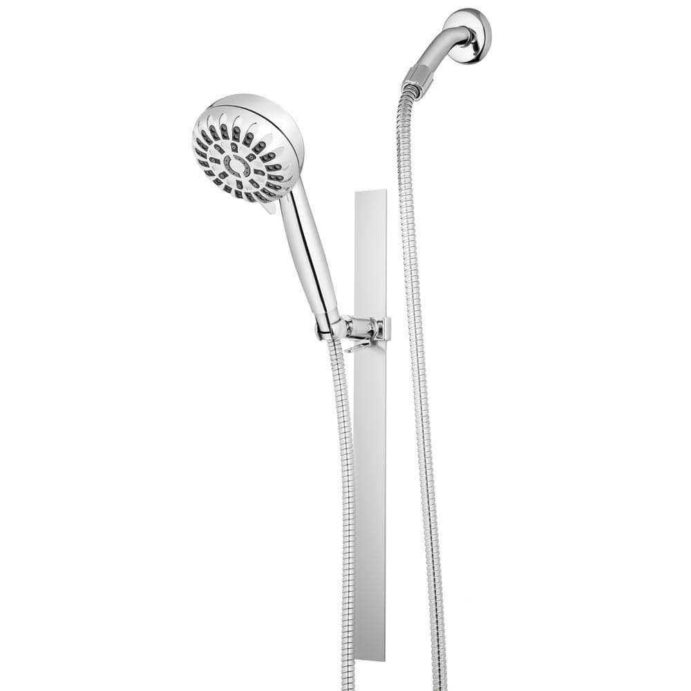 Waterpik Height Select 7-Spray 4 in. 2.5 GPM Wall Bar Handheld Adjustable Shower Head in Chrome - Shop Hardware Tools Online Store
