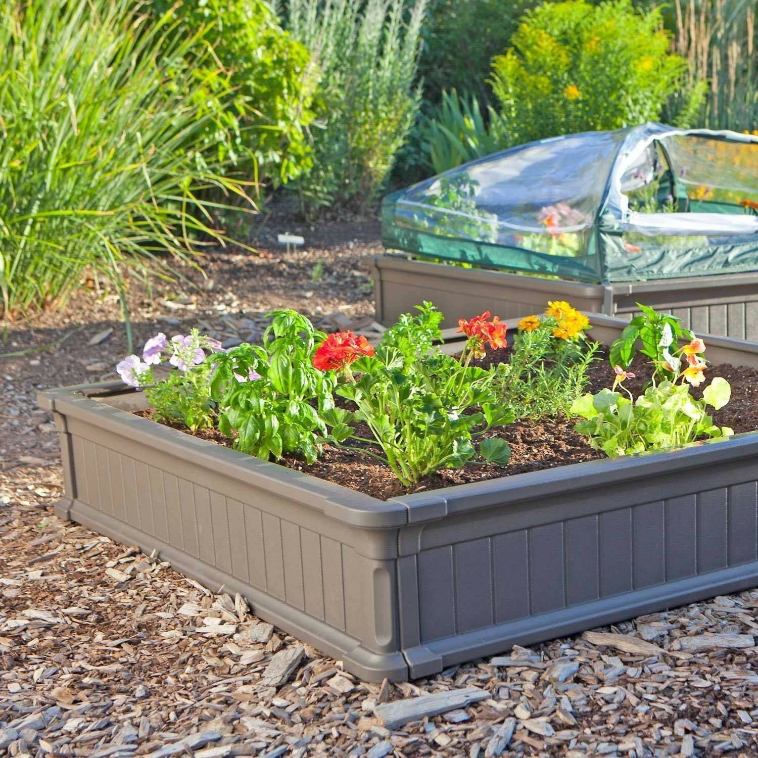 Lifetime Raised Garden Bed, Gray, 4&