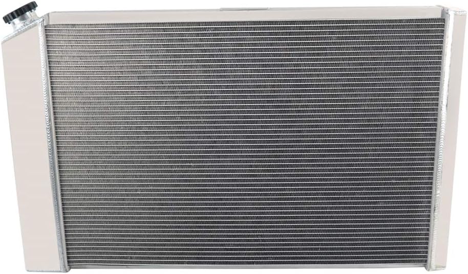 Primecooling 4 Row All Aluminum Radiator +2X12" Fans and Shroud for GMC Chevy C/K Series Pickup Truck/Jimmy V8 Enigne 1973-91