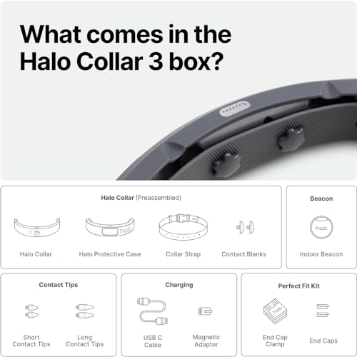 Halo Collar 3 - GPS Dog Fence - Multifunction Wireless Dog Fence & Training Collar with Real-Time Tracking & GPS - Waterproof, Create Up to 20 Wireless Fences