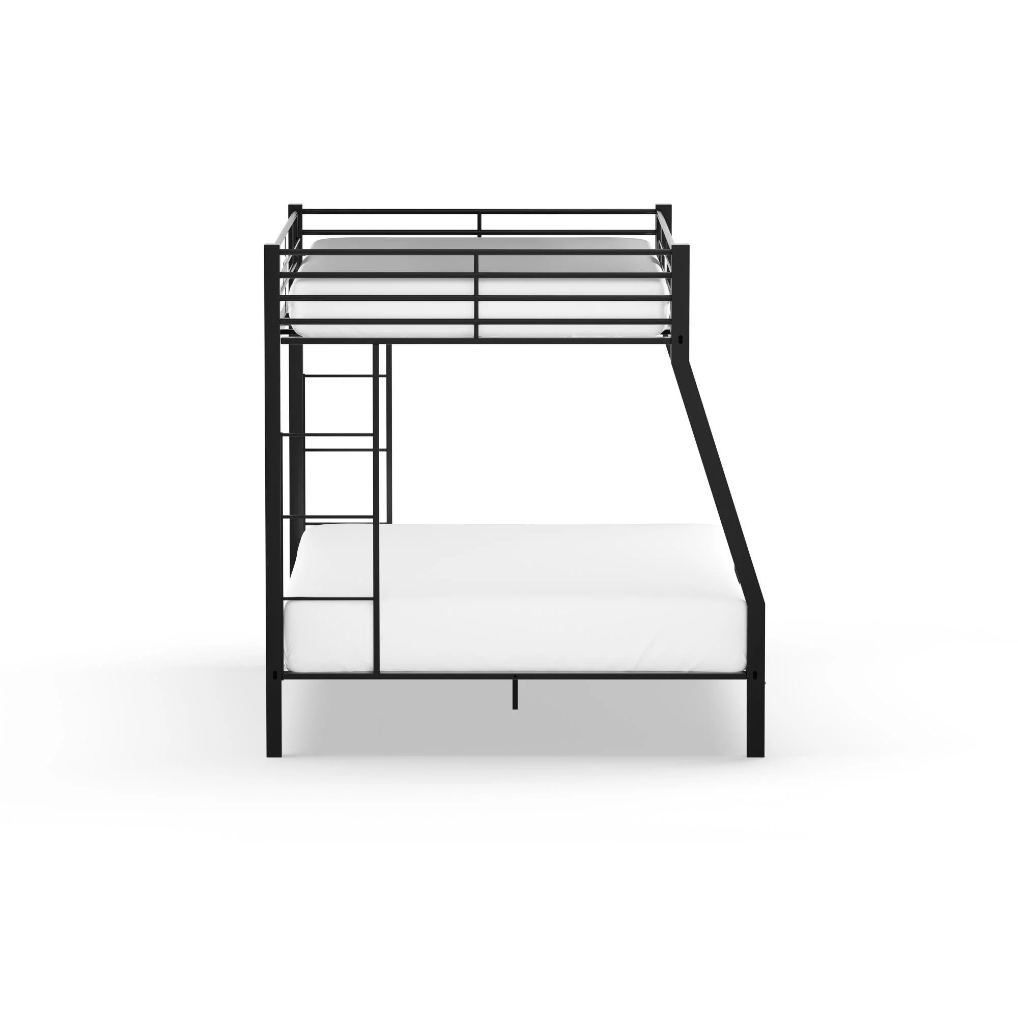 Furniture of America Clarence Metal Bunk Bed, Full over Queen, Black
