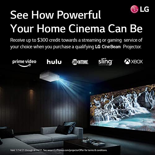 LG 4K UHD Smart Home Theater CineBeam Projector with Alexa Built-in, LG ThinQ AI, Google Assistant, and LG webOS Lite Smart TV (Renewed)