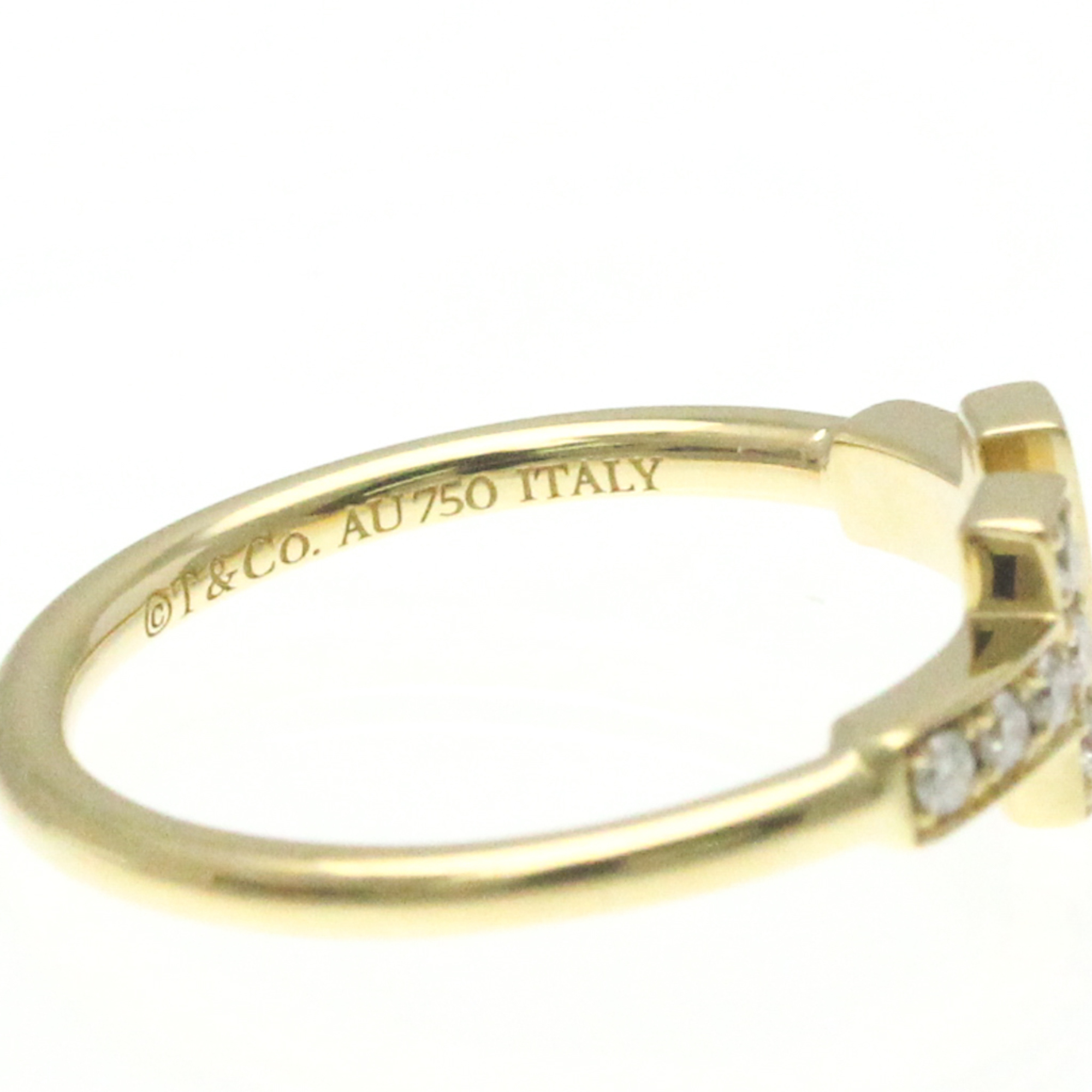 Pre-Owned Tiffany T Wire Ring Yellow Gold (18K) Fashion Diamond Band Ring Gold (Good)