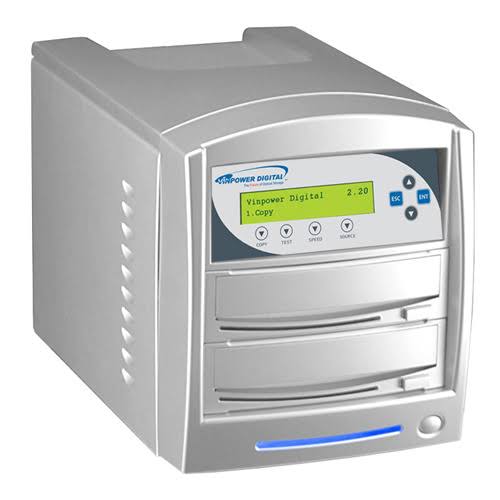Vinpower Black 1 to 1 SharkCopier DVD CD Tower Duplicator Model SHARK-S1T-BK