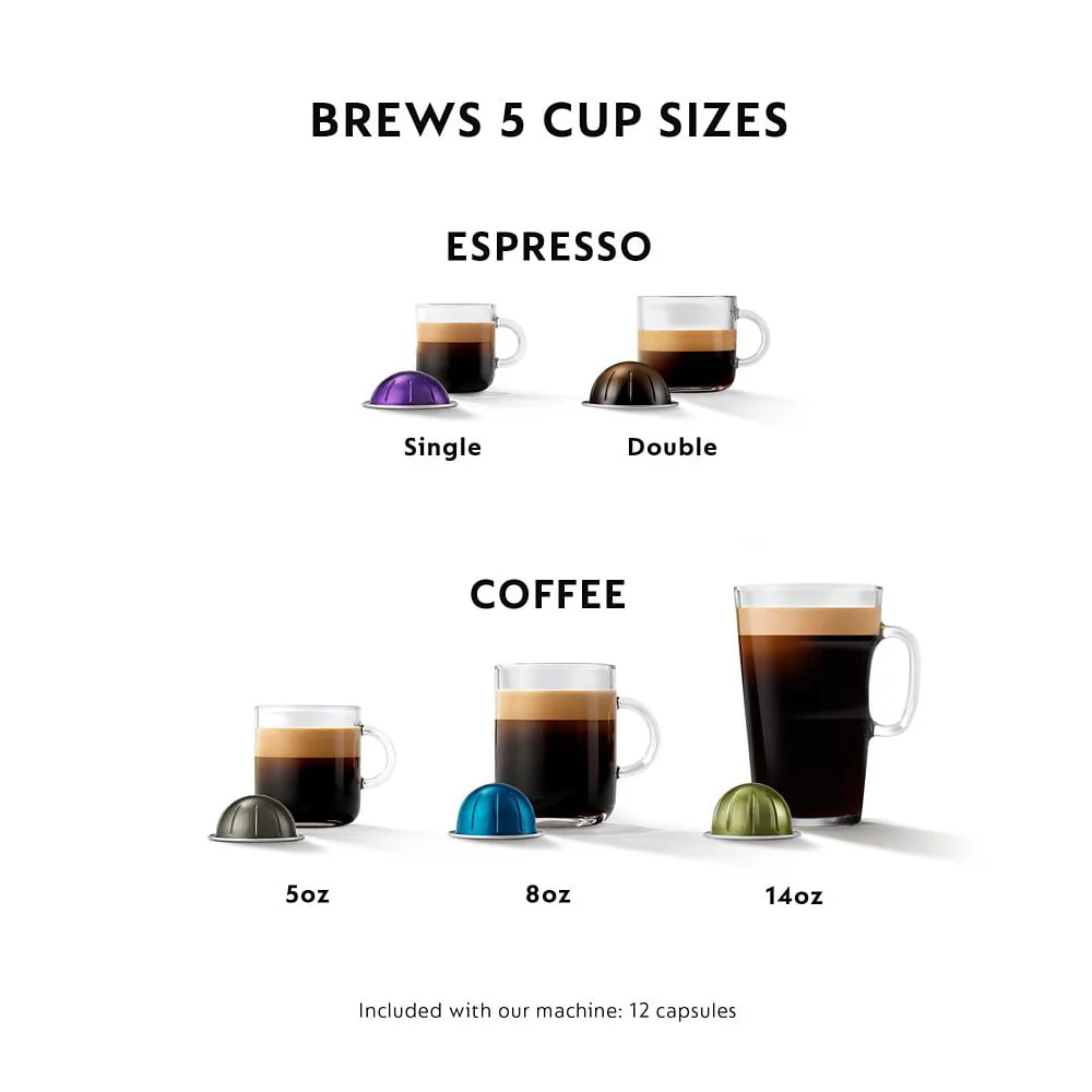Nespresso Vertuo Next Coffee and Espresso Maker by DeLonghi, Dark Gray