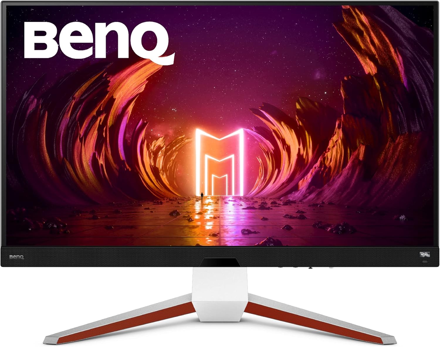 BenQ MOBIUZ EX3210U 32” 4K True HDMI 2.1 144Hz White Gaming Monitor, UHD (3840 x 2160), IPS, 1ms, FreeSync, HDR, Eye Care, Display Port, USB 3.0, Remote Control, Microphone with AI Noise Canceling