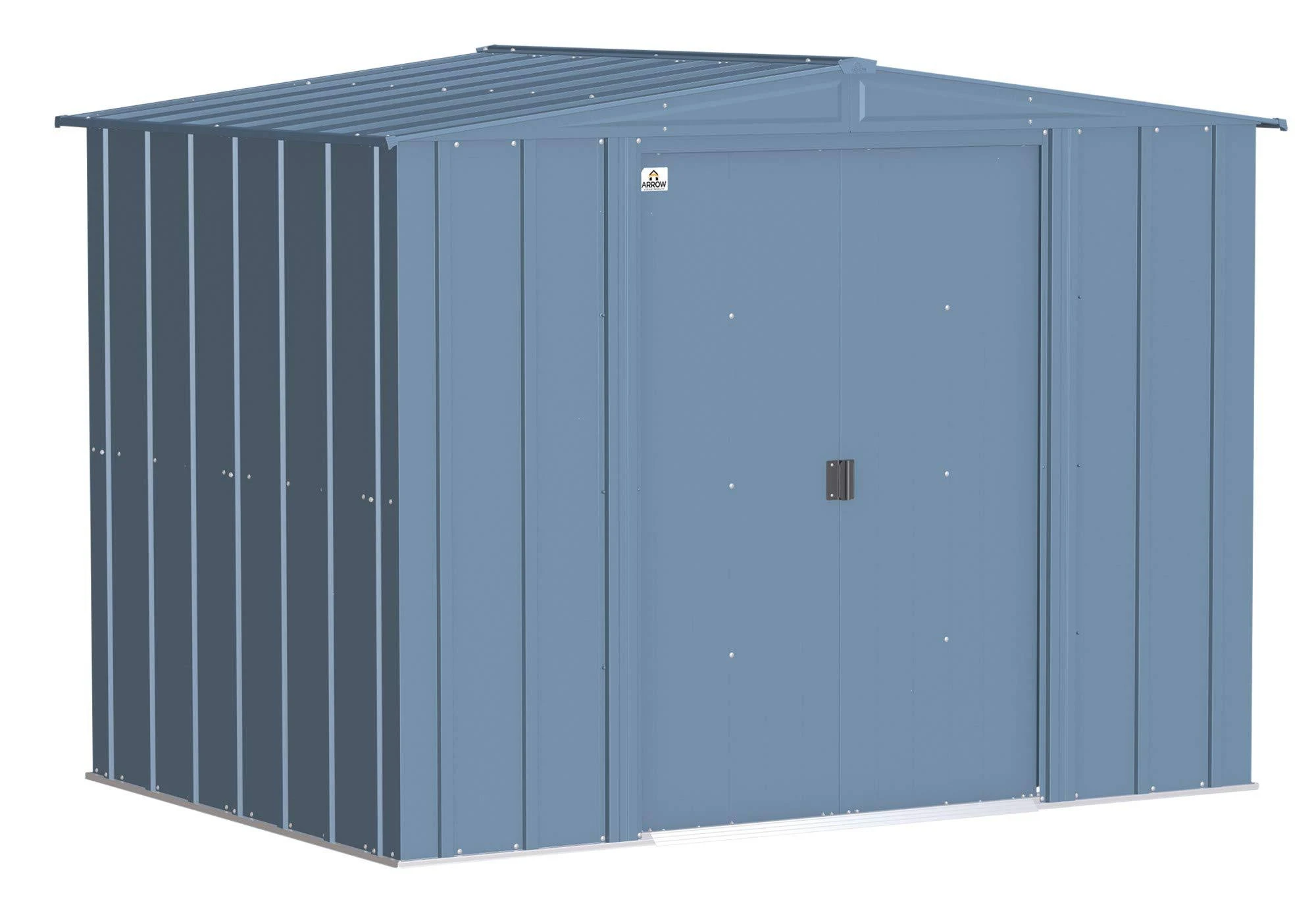 Arrow Classic Steel Storage Shed, 8 ft. x 6 ft., Blue Grey