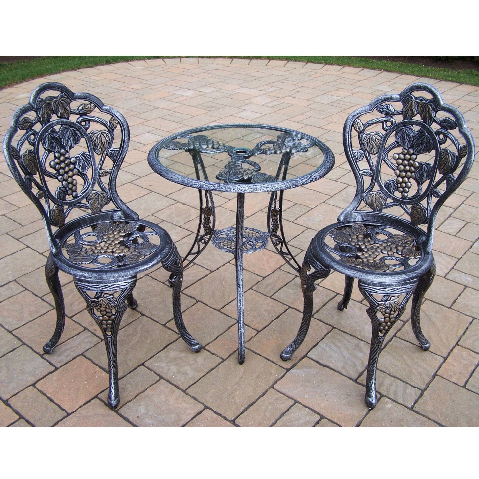 Oakland Living Vineyard Bistro Set; Antique Bronze