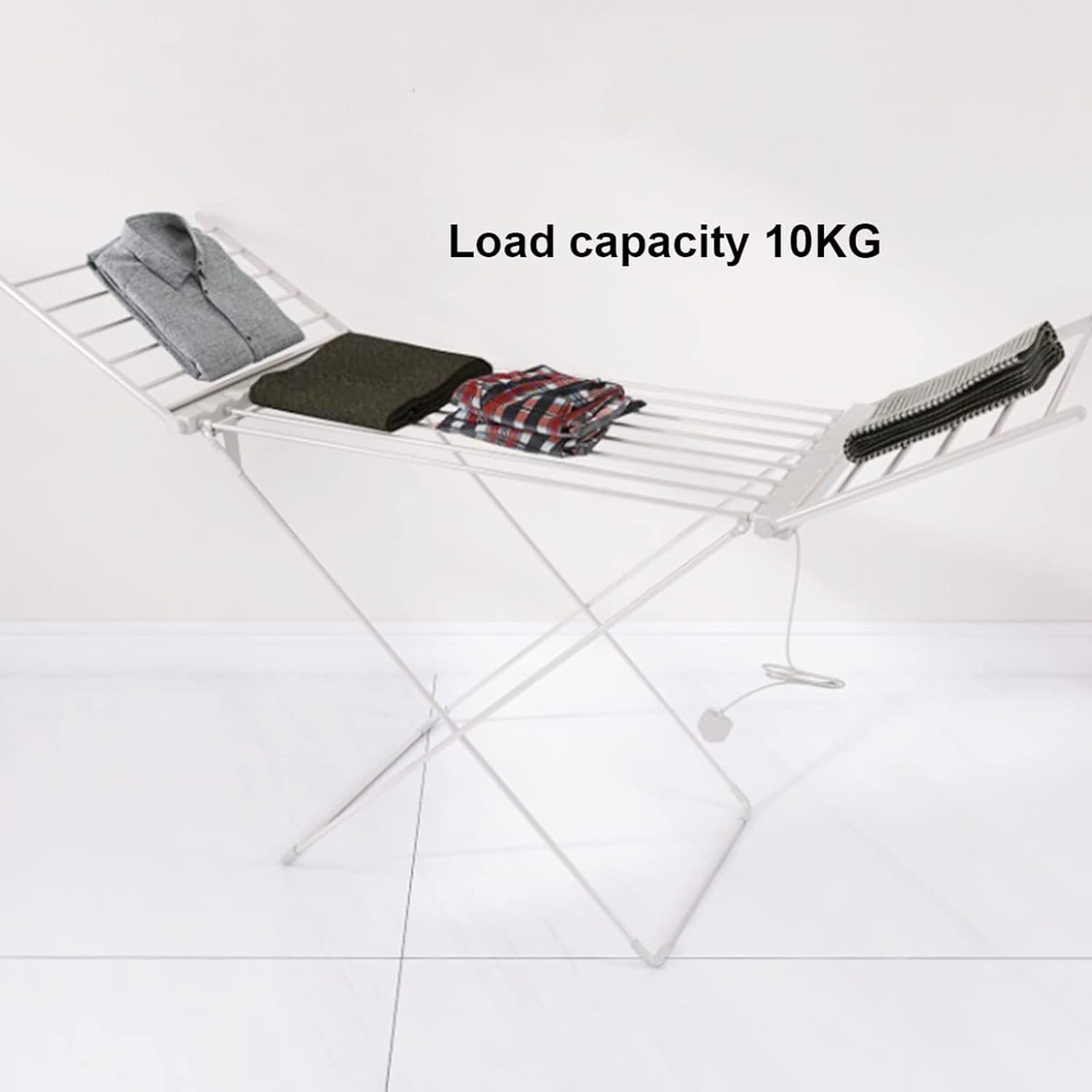Portable Heated Clothes Drying Rack, Electric Heated Clothes Airer Dryer Rack with 18 Heated Bars, Folding Airer Wet Laundry Drying Horse Rack, 230W Energy-Efficient Clothes Dryer
