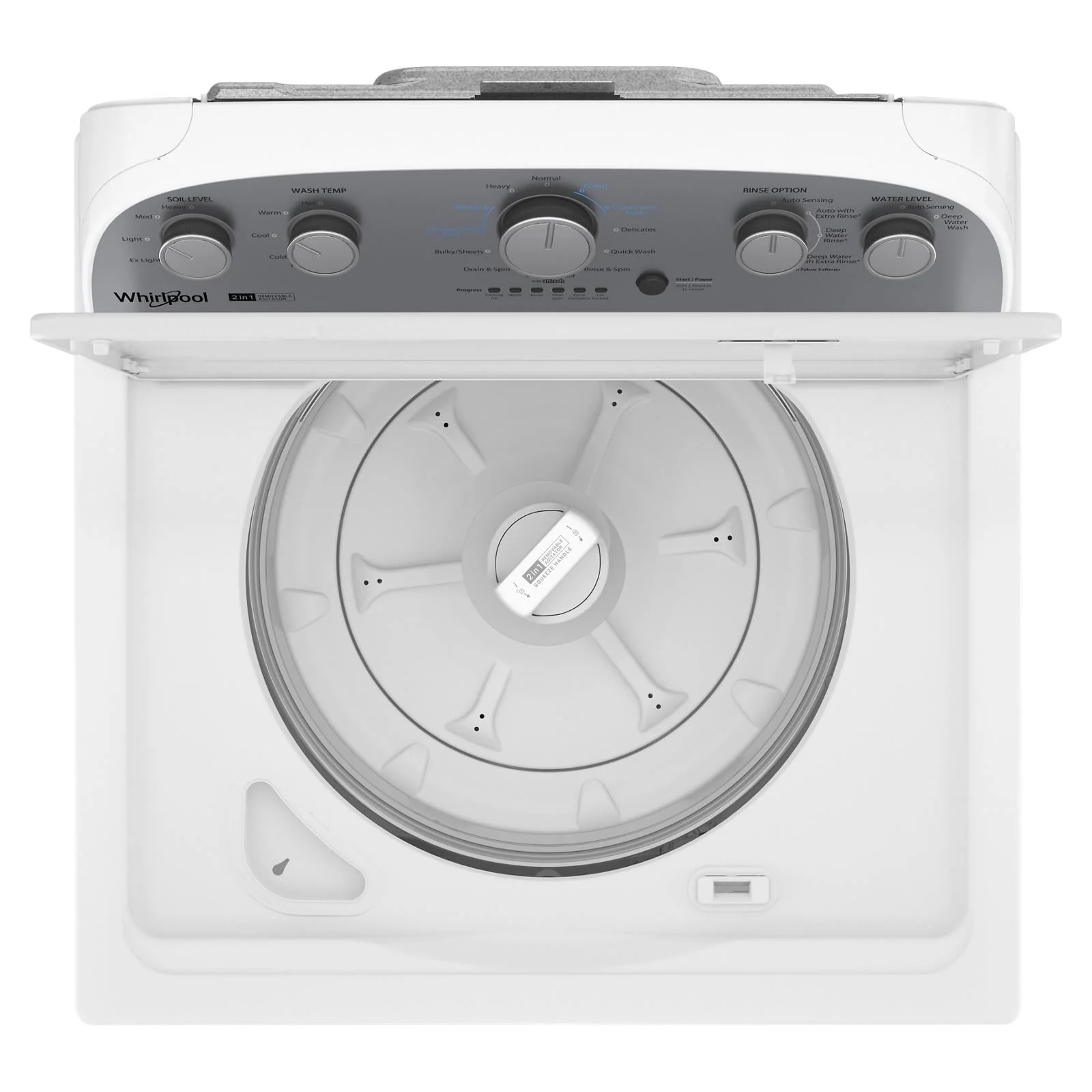 Whirlpool® Brand New WTW4957PW, 3.8-3.9 Cu. Ft.  2 in 1 Top Load Washer with Removable Agitator Capacity 3.8 Cu ft