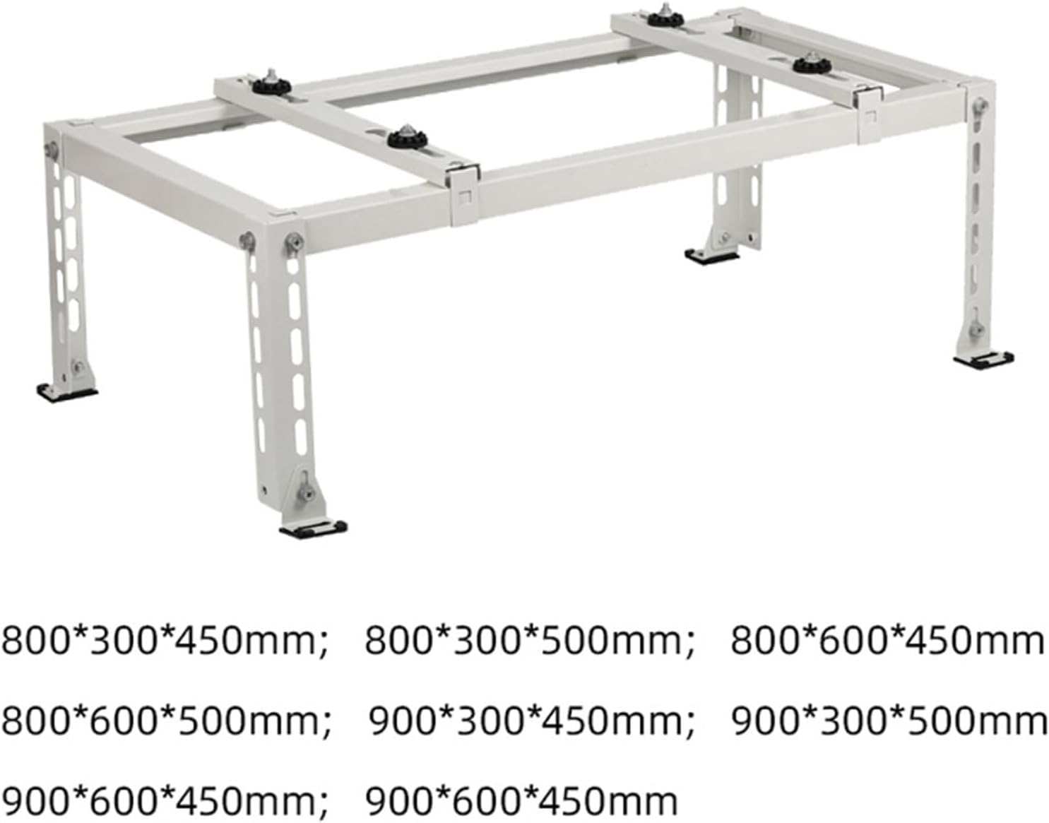 Air Conditioner Support Bracket, Heavy Duty Ground Stand Outdoor AC Unit Bracket Heat Pump Base, Galvanized Steel Universal Condenser Stand Shock Absorption Base Ductless Mini Split Bracket