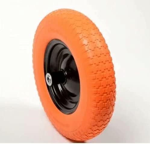 KCHEX 16" Flat Free Wheel Barrow Wheelbarrow Tire Solid Foam 5/8 Axle Cart Wagon New Pack of 2
