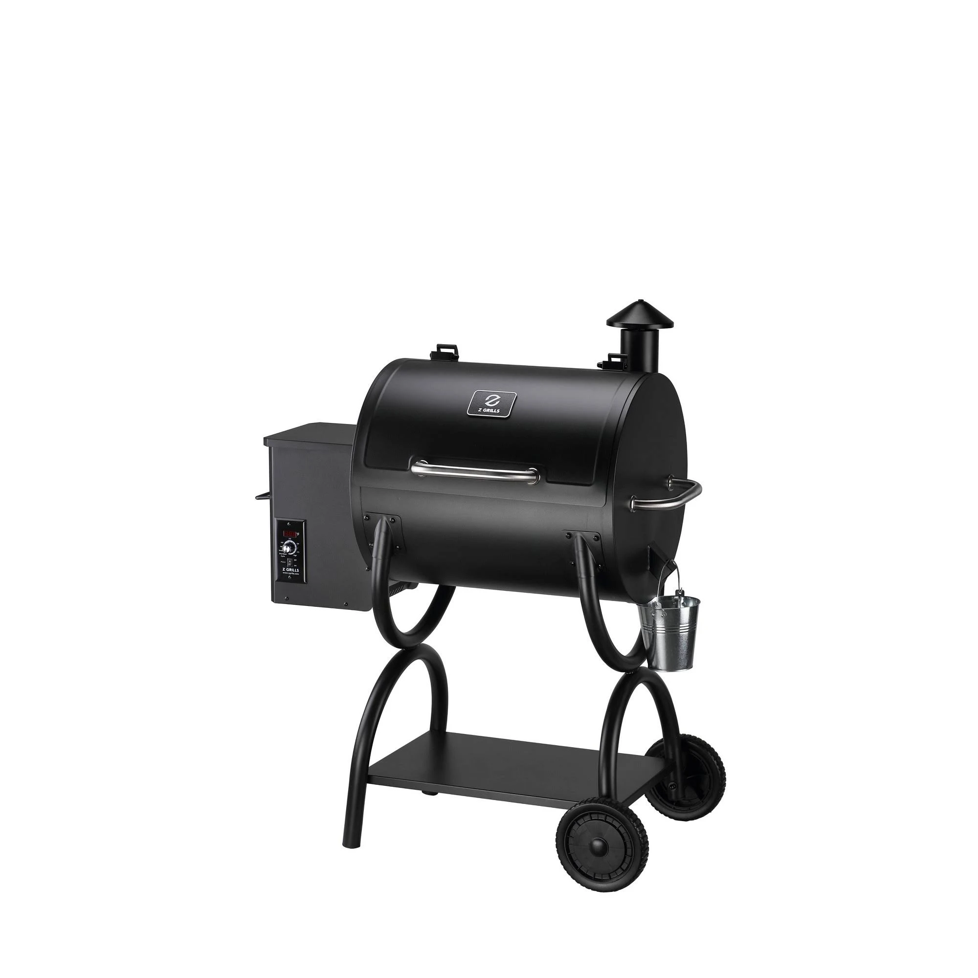 Z Grills ZPG-550A 590 Sq. in. Wood Pellet Grill and Smoker 7-in-1 BBQ in Black