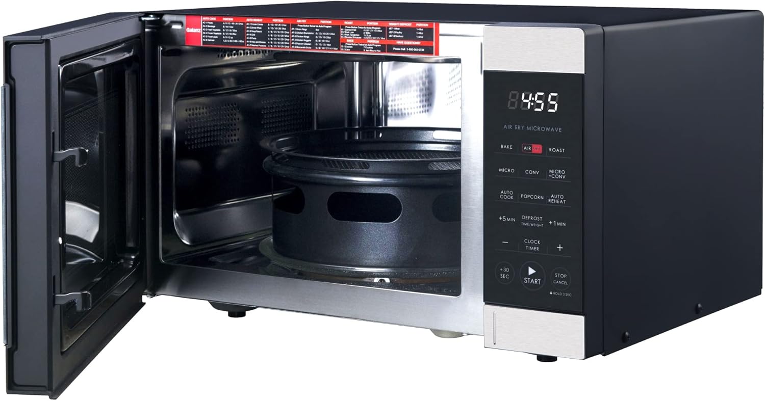 0.9 Cu ft Air Fry Microwave, 900 Watts, Stainless Steel/AA