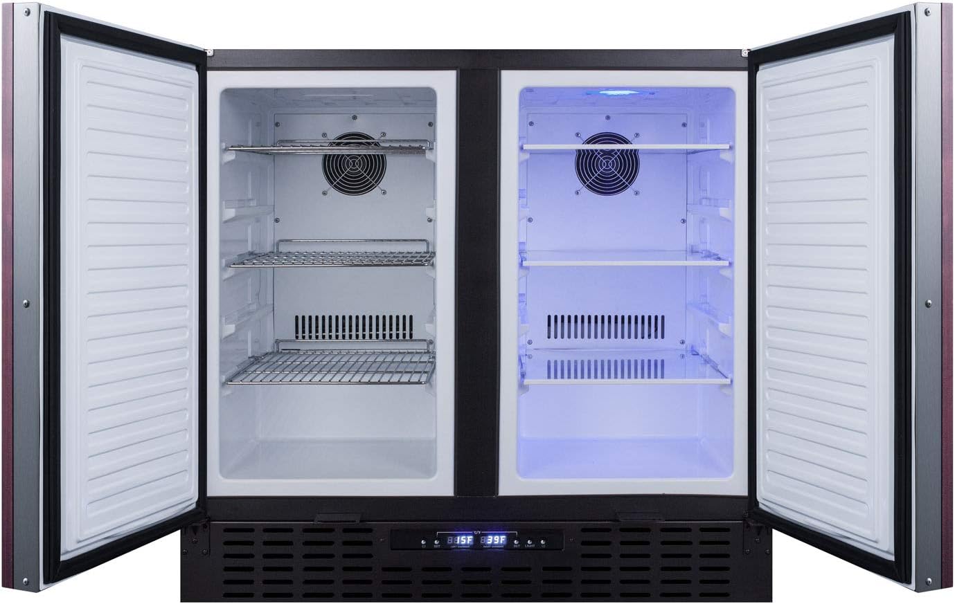 Summit FFRF36 36" Side by Side Refrigerator-Freezer in Stainless Steel