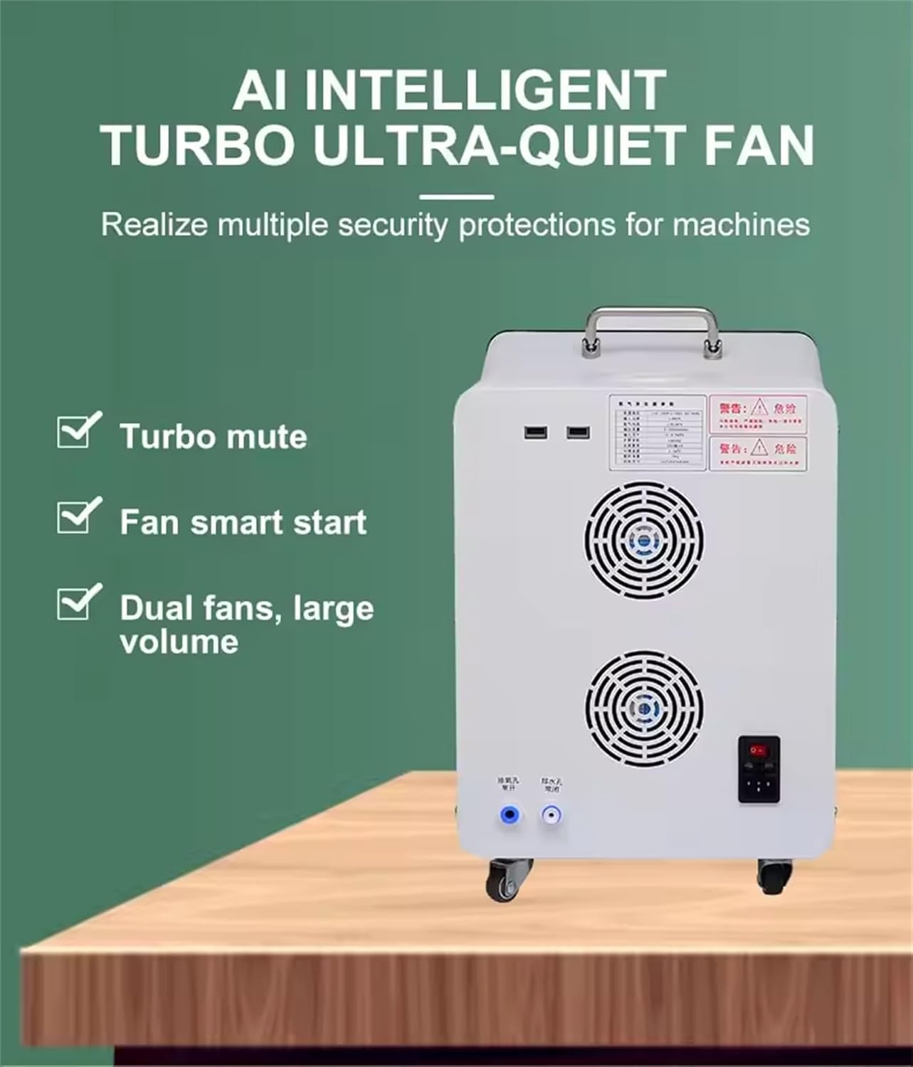 Hydrogen Inhalation Machine, 3000 (1000H + 1000O+ 1000H) ml/min 3-Output Browns Gas Inhalation System, SPE PEM Technology, 99.99% High Purity, for Home, Office
