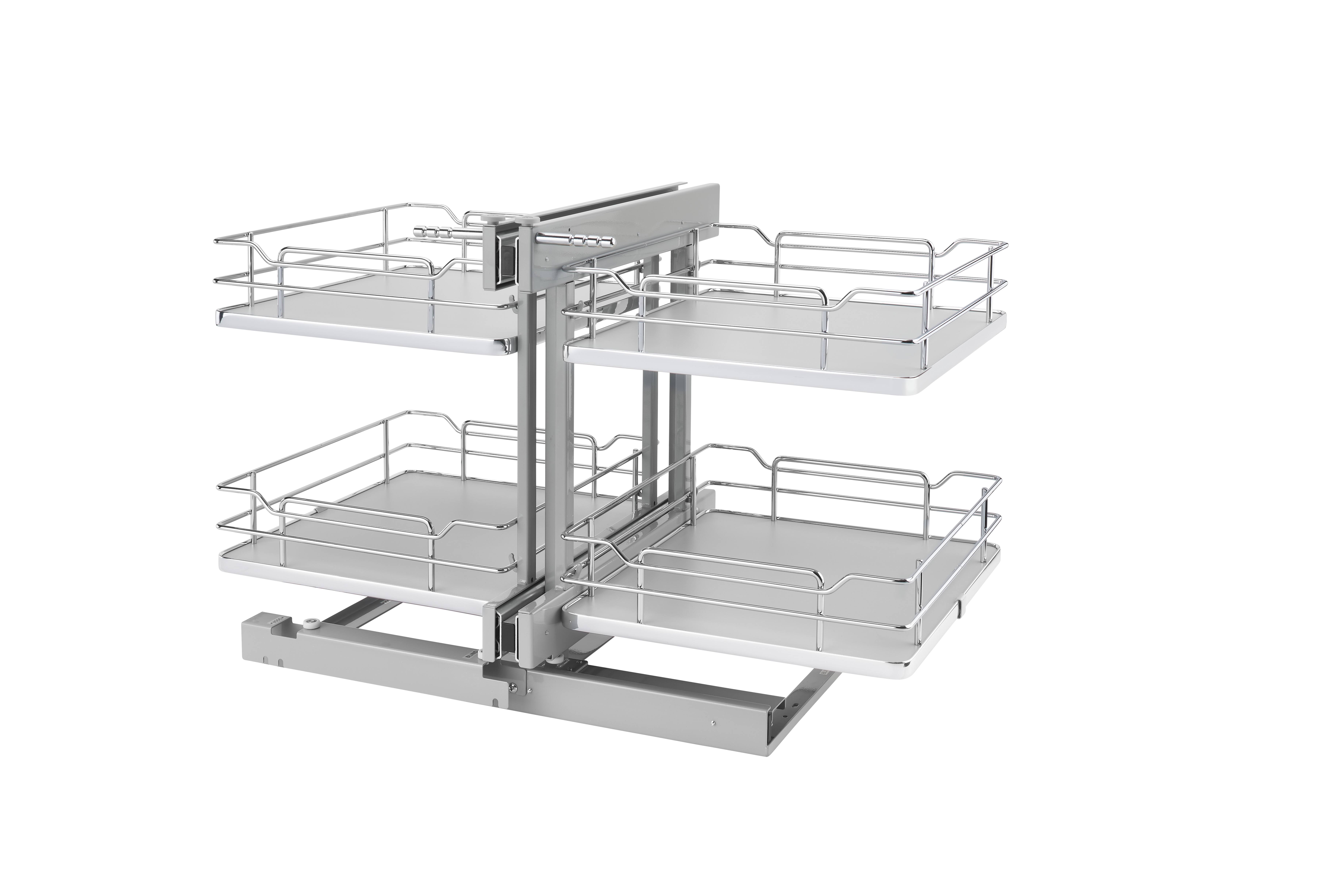 Rev-A-Shelf 18 in. Gray Blind Corner Organizer Soft-Close