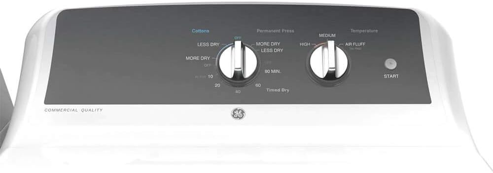 GE GTX52EASPWB 6.2 cu. ft. Capacity aluminized alloy drum Electric Dryer