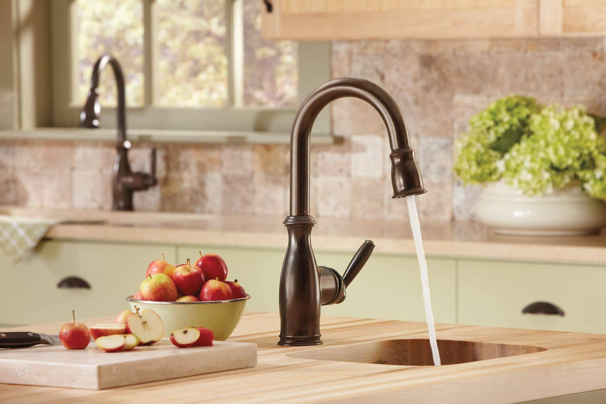 Moen Brantford Oil Rubbed Bronze One-Handle Pulldown Bar Faucet