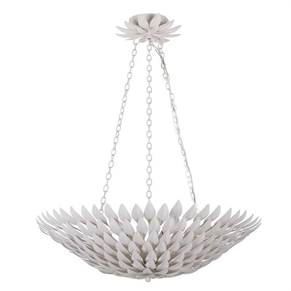 Six Light Chandelier in Timeless Style 24.5 inches Wide By 6 inches High-Matte White Finish Bailey Street Home 49-Bel-2016327