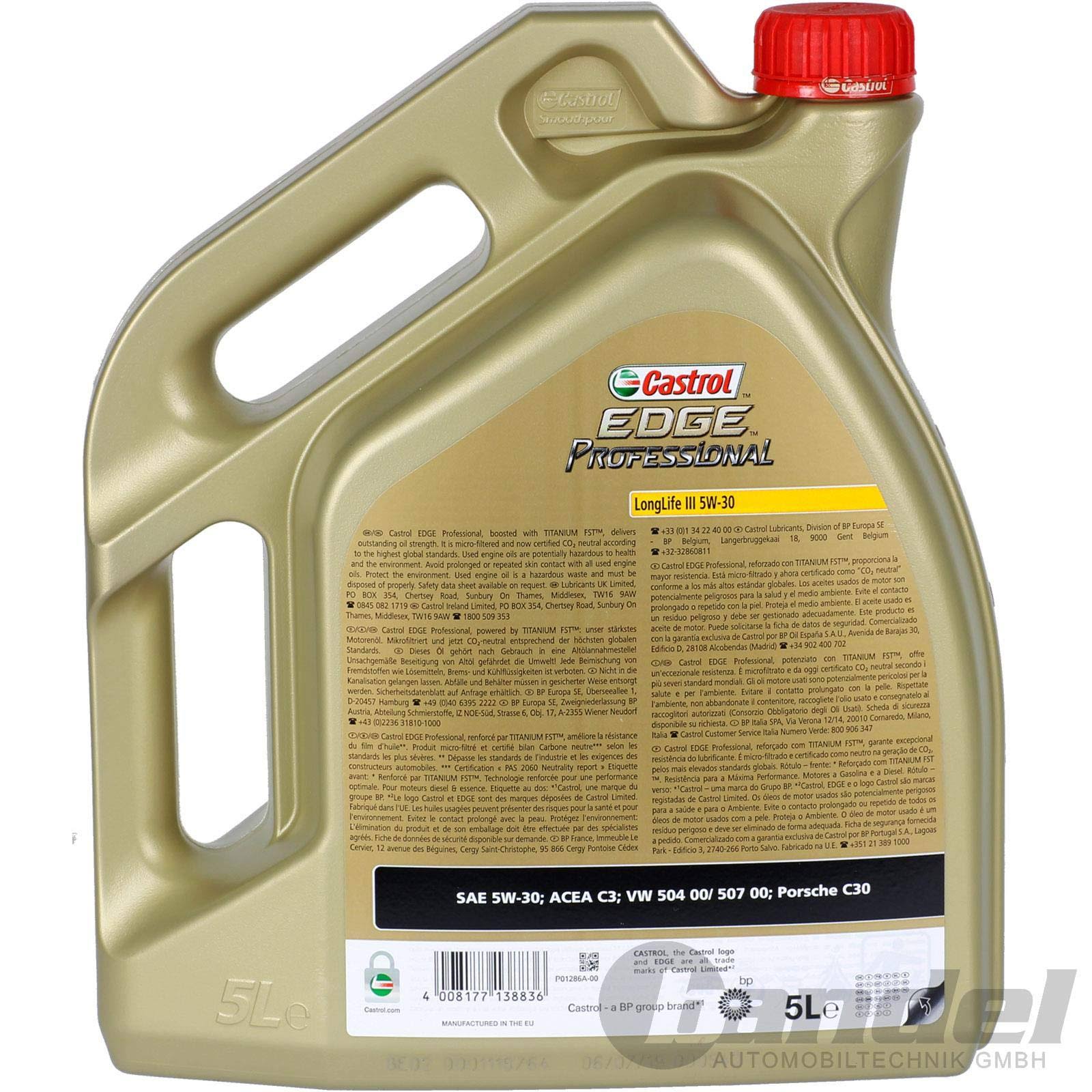 Castrol 157EA5 Edge Professional LL III 5W-30 5 litres