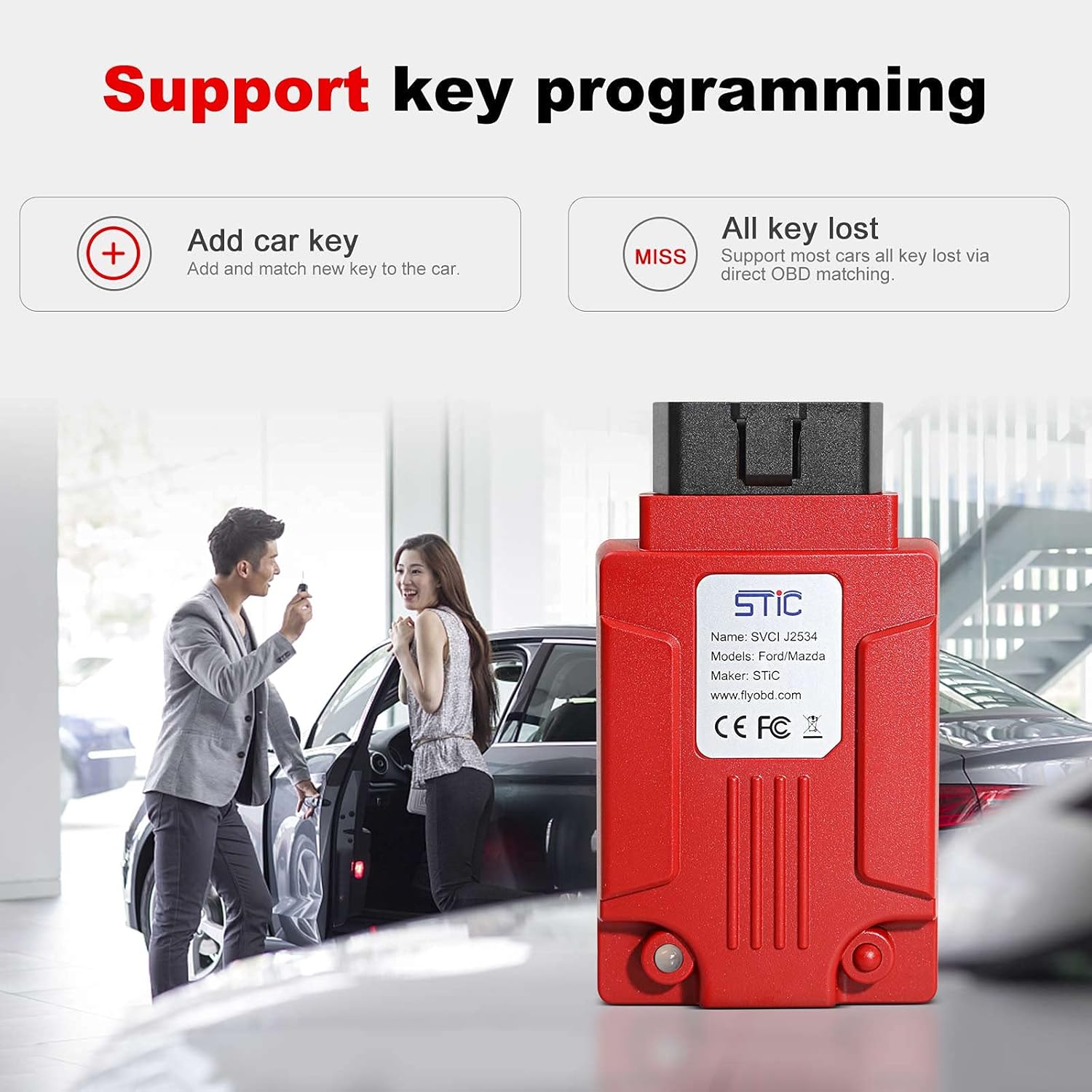 VXDIAG SVCI J2534 Diagnostic Interface Supports SAE J1850 Compatible for Ford Mazda Scan Tool