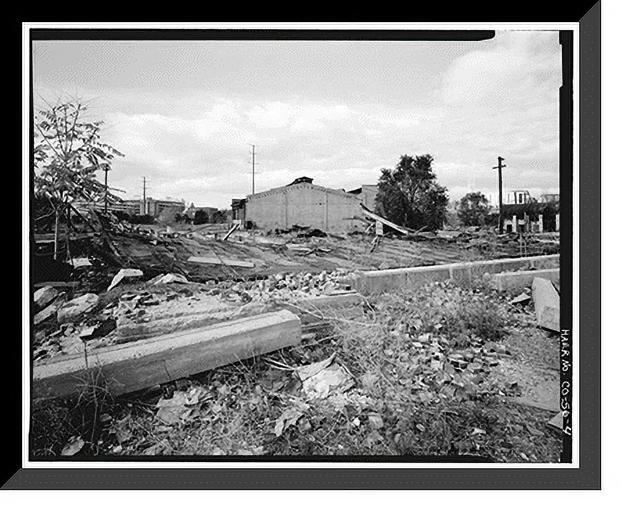 Historic Framed Print, Colorado & Southern Railway Denver Roundhouse Complex, Seventh Street, East of South Platte River, Denver, Denver County, CO - 4, 17-7/8" x 21-7/8"
