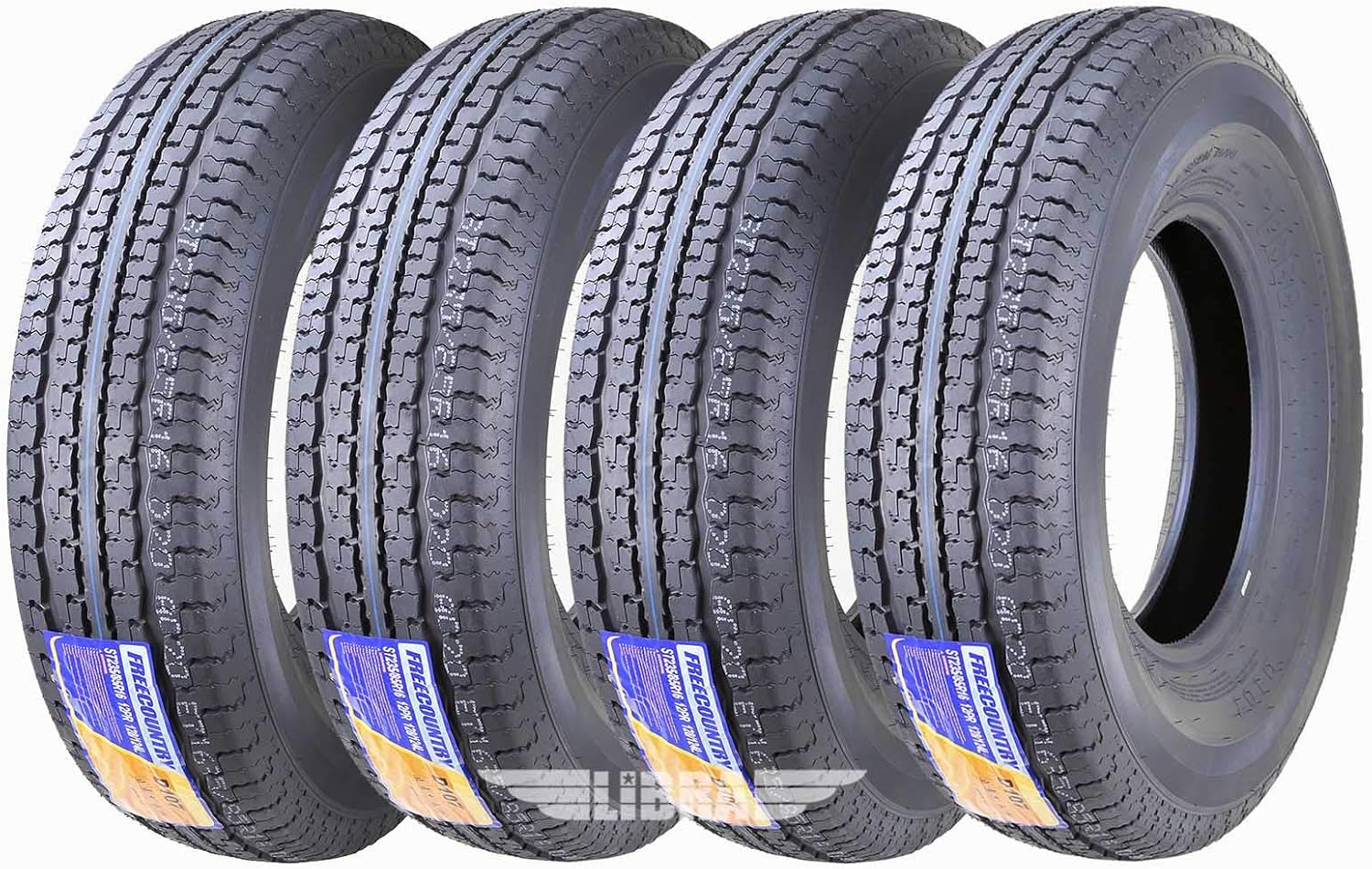 5 Premium Free Country Trailer Tire ST235 85R16 Radial 12PR Load Range F w/Scuff Guard