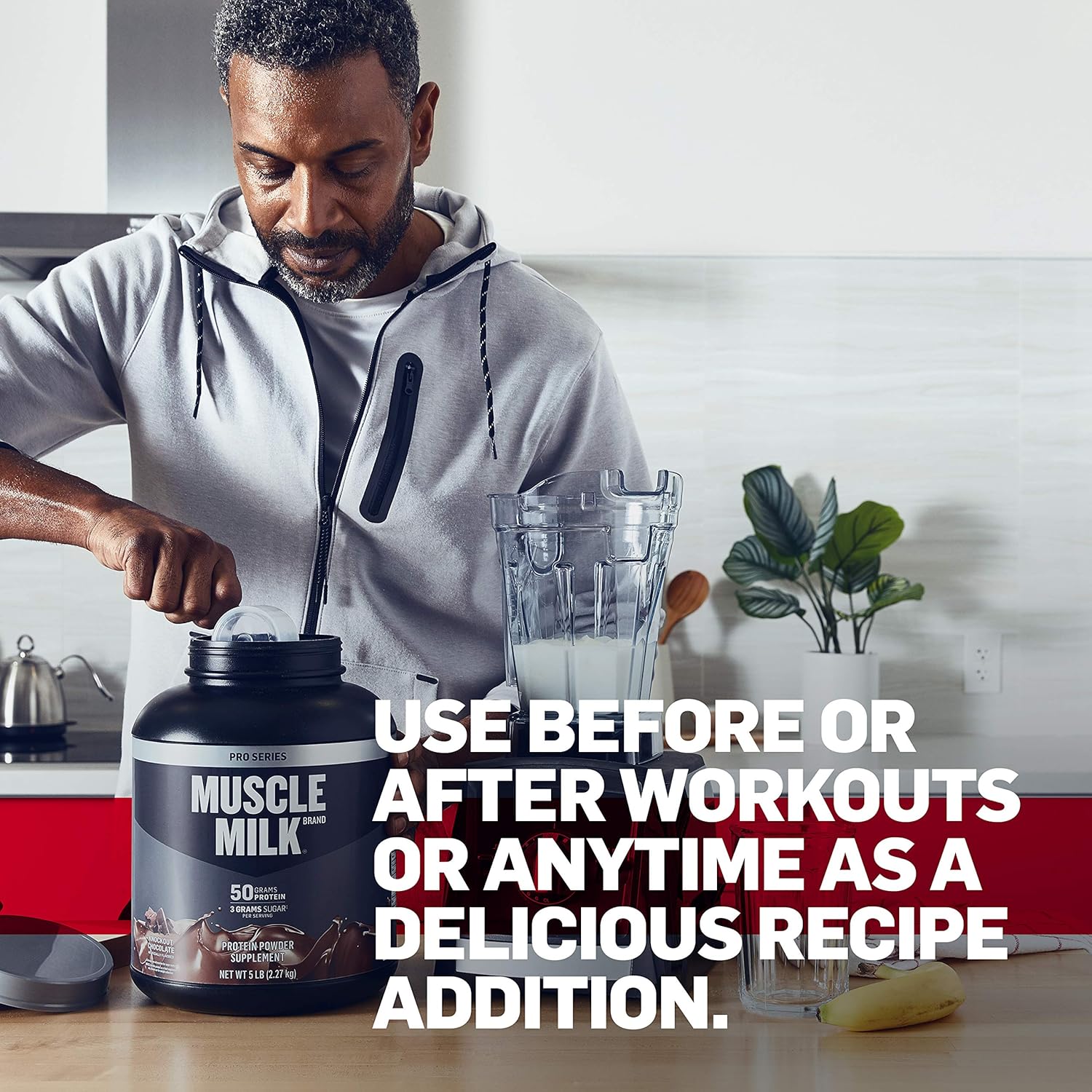 Muscle Milk Pro Series Protein Powder, Knockout Chocolate, 50g Protein, Amazon Exclusive, 5 Pound, 28 Servings Pack of 2