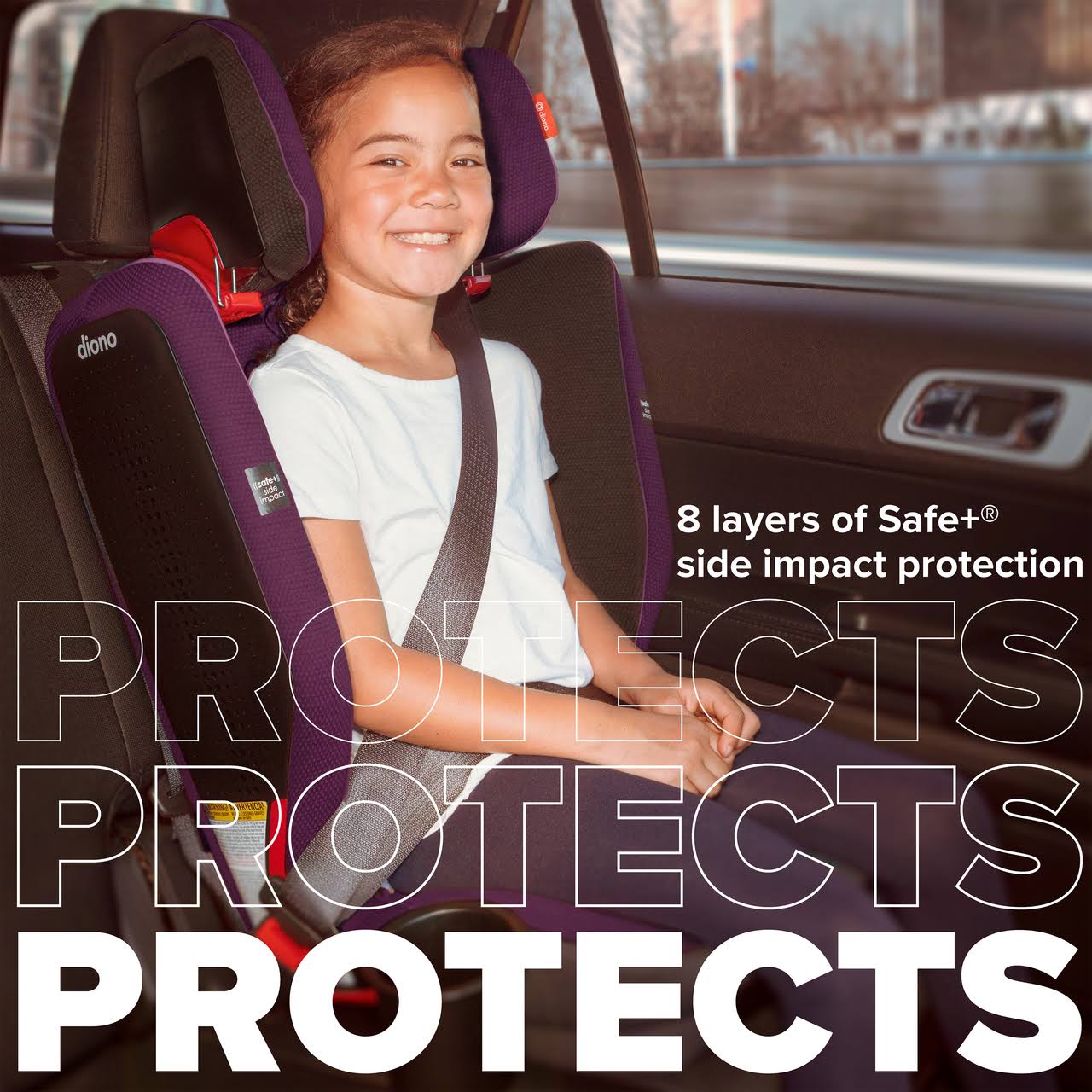 Diono Monterey 5 ist FixSafe Latch Booster Seat Black Jet