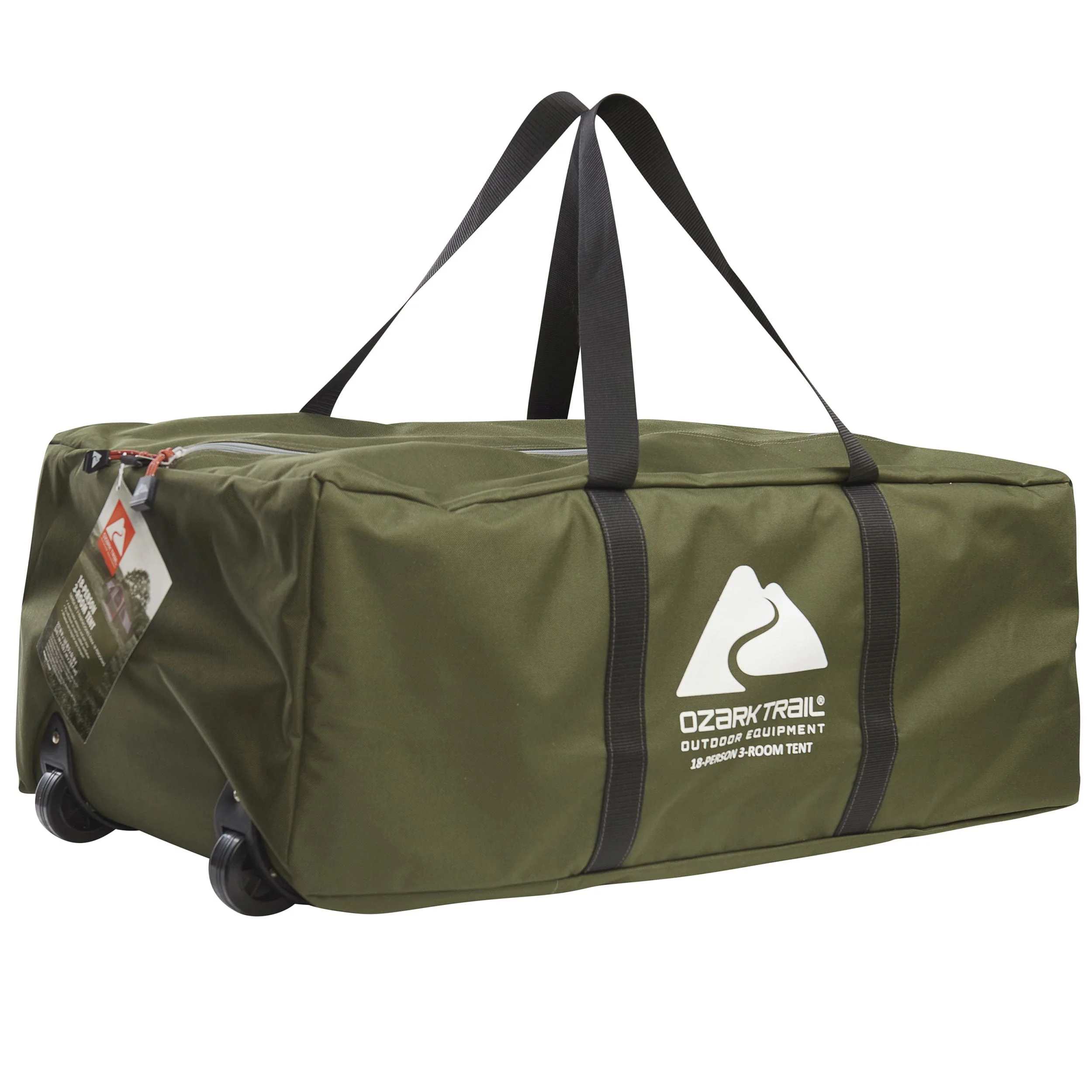 Ozark Trail Hazel Creek 18-Person Cabin Tent, with 3 Covered Entrances