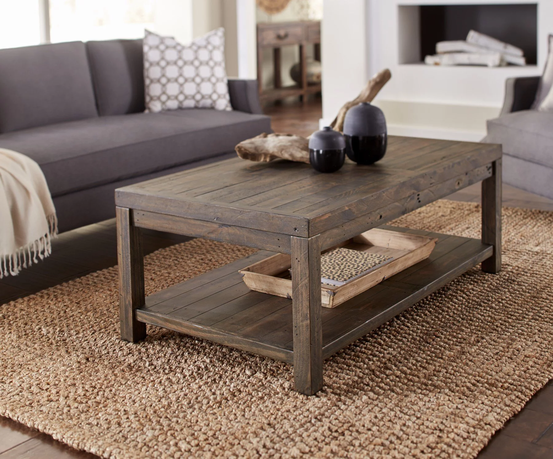 Chapel Farm House Coffee Table in Rustic Brown Reclaimed Wood