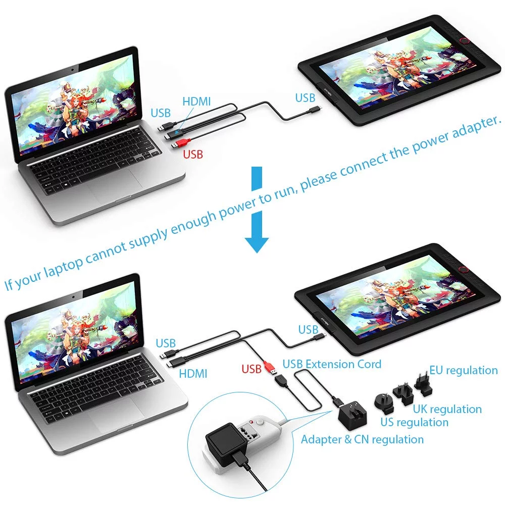 XP-PEN Artist 15.6 Pro Graphics Drawing Tablet Full-Laminated Pen Display with 60 Degree Tilt Function, Red Dial, 8192 Levels Pen Pressure