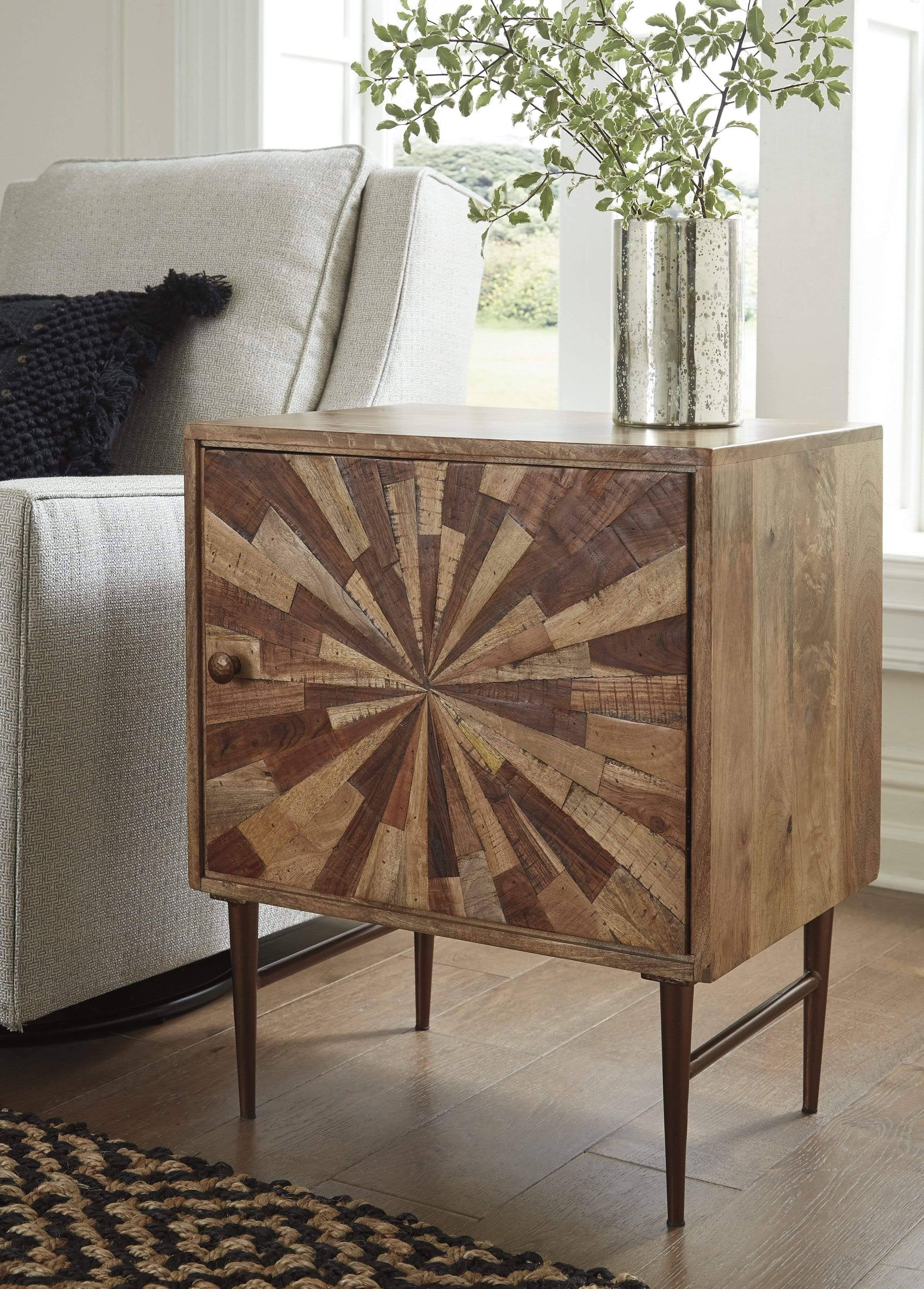 Ashley Dorvale Two-Tone Brown Accent Cabinet