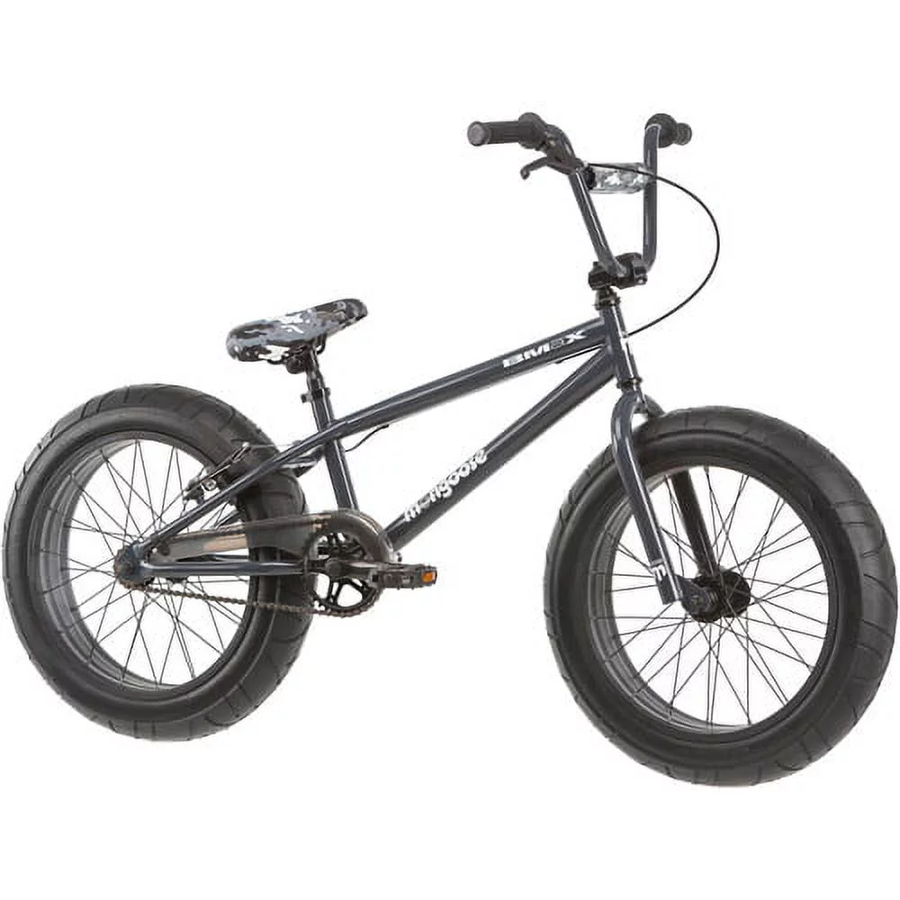 20" Mongoose BMaX All-Terrain Fat Tire Mountain Bike, Black/Gray